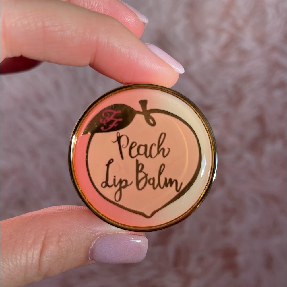 2/$10 Too Faced Mini Peach Lip Balm 🍑